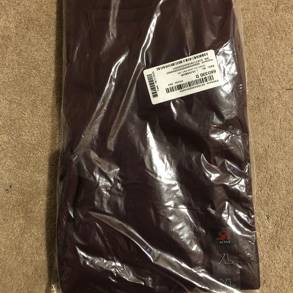Southpole Active Basic Fleece Joggers, Burgundy